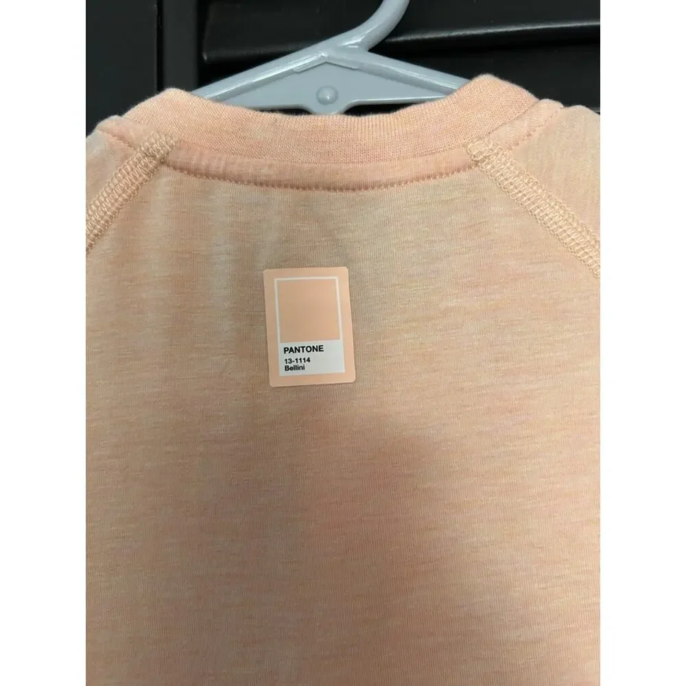 NEST Pantone Bellini Peach Baby Snap-Front Romper, Size 18-24 Months